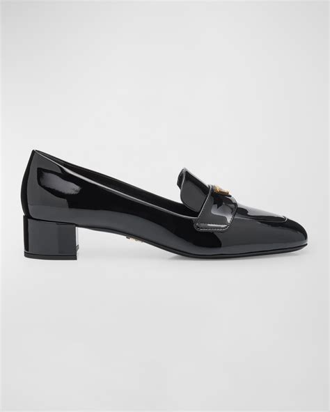 Prada Vernice Patent Loafer Pumps 